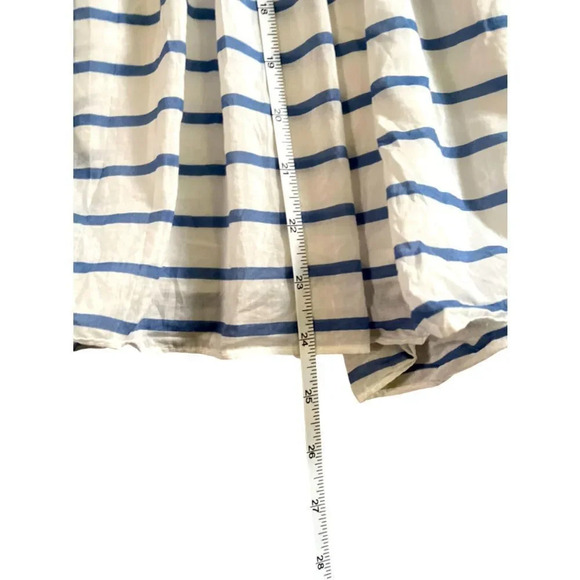 Zara Striped Cotton/silk blend skirt wrap waist small with flaw - Picture 6 of 8